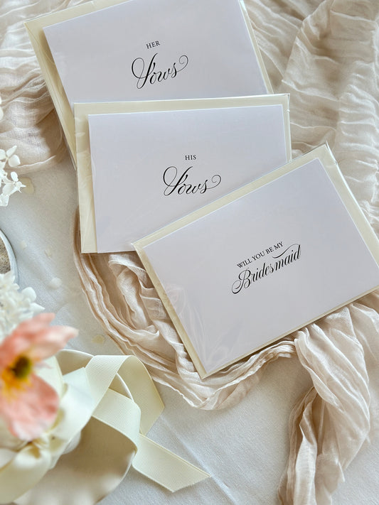 Vows Card Set - with envelopes