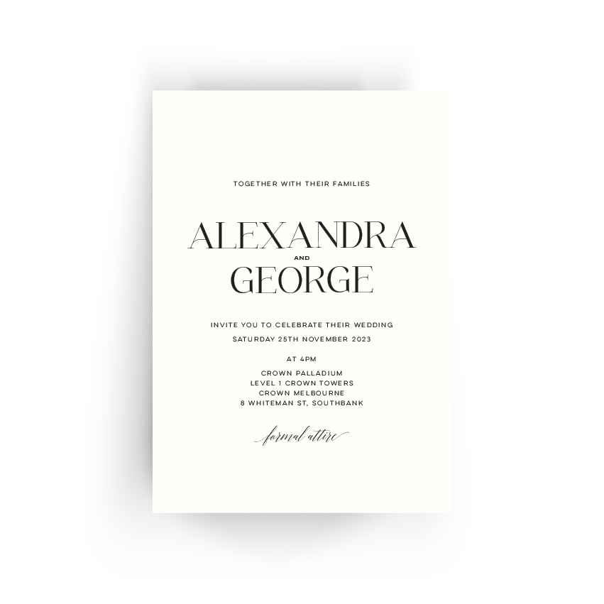 'Alexandra' Wedding Invitation
