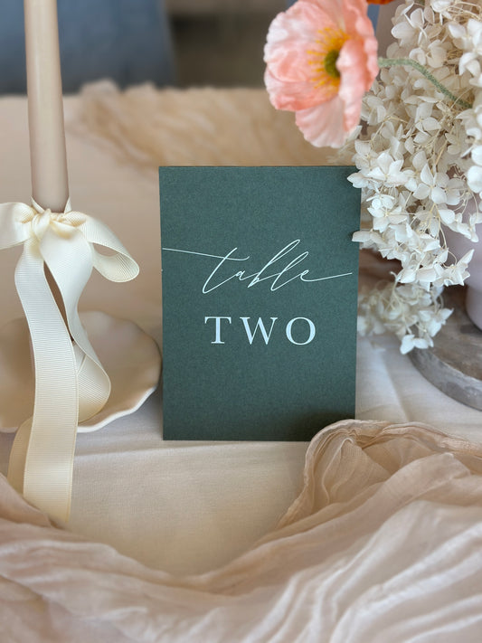 Free standing table numbers