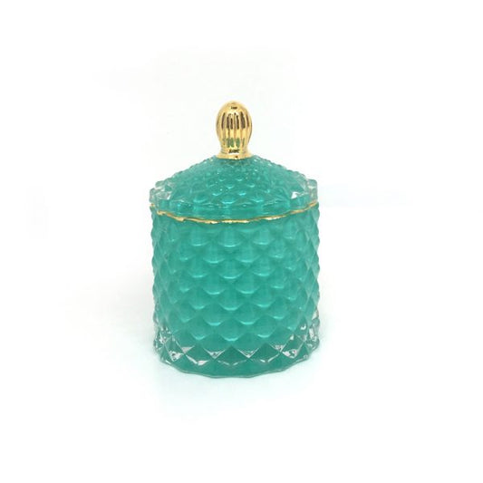 Crystál Trinket with lid - Green