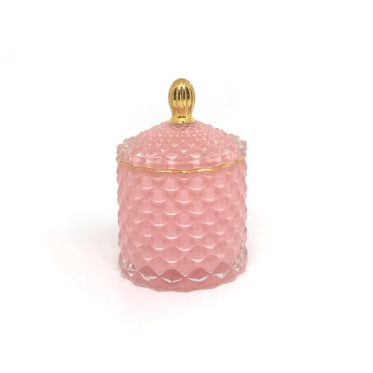 Crystál Trinket with lid - Pink