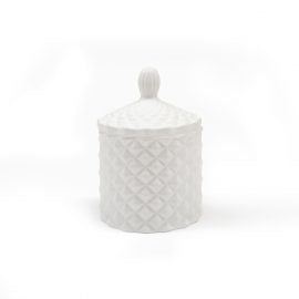 Crystál Trinket with lid - Matte White