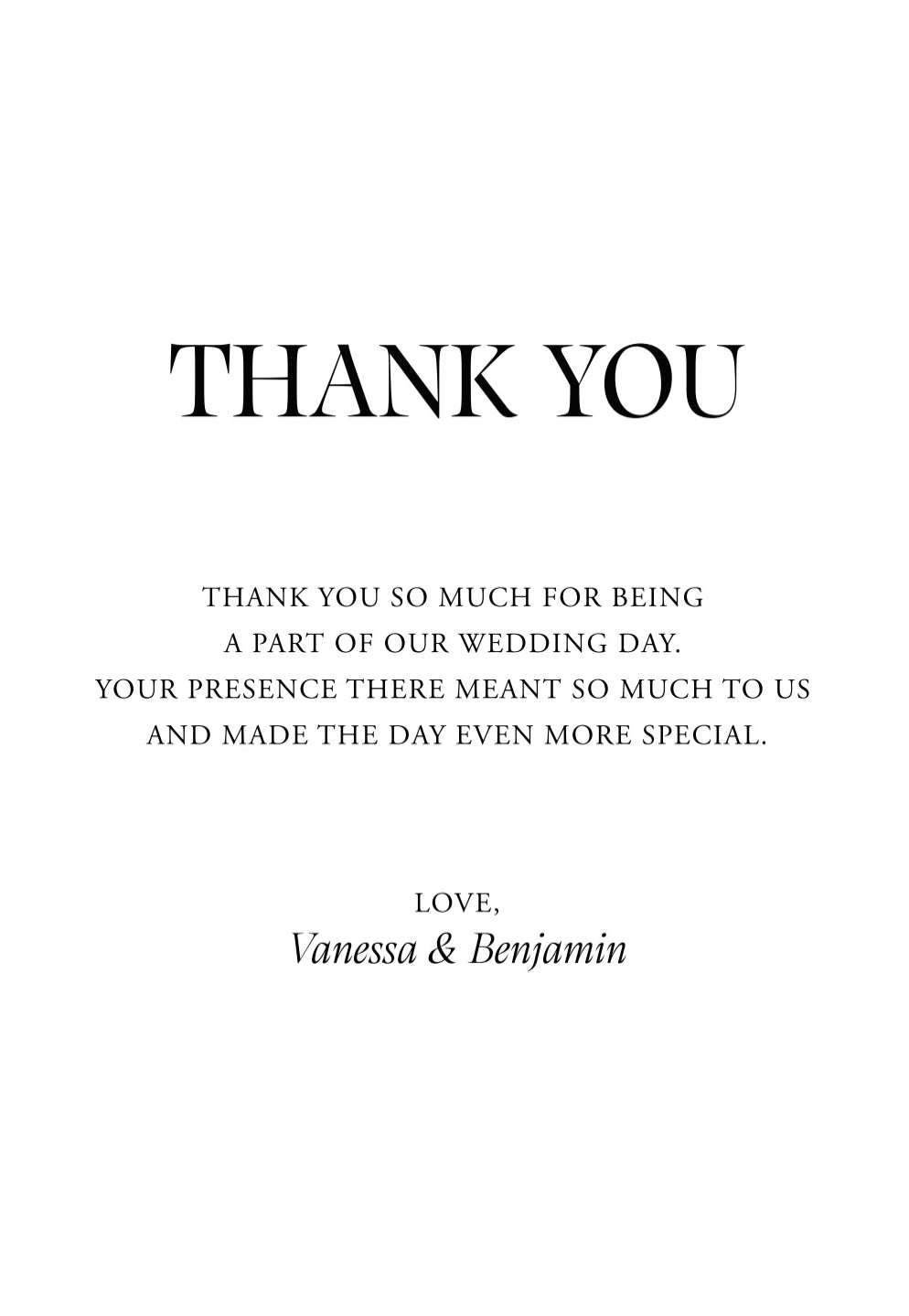 Wedding Thank You Cards (customise to suit you)