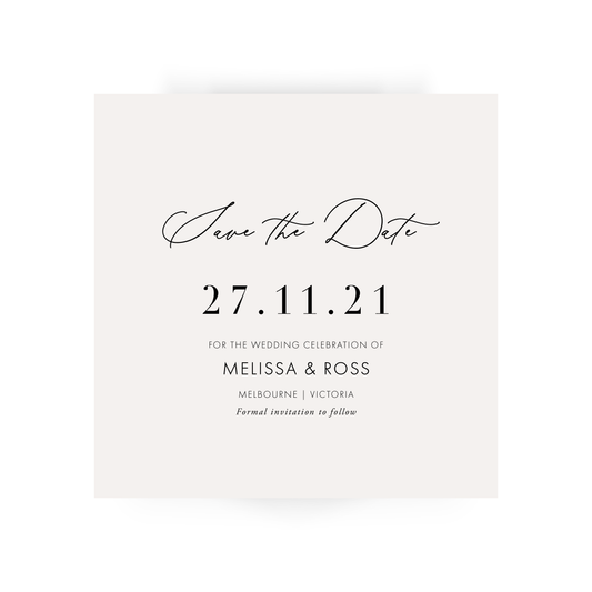 'Melissa' Save the Date Invitation