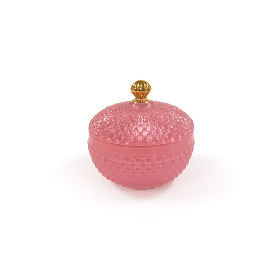 Pink Glass Trinket box - wedding favour