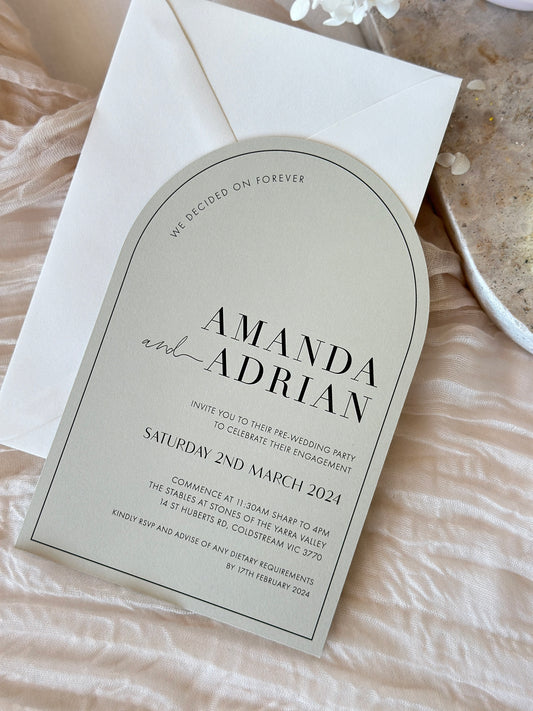 'Amanda' Engagement Invitation