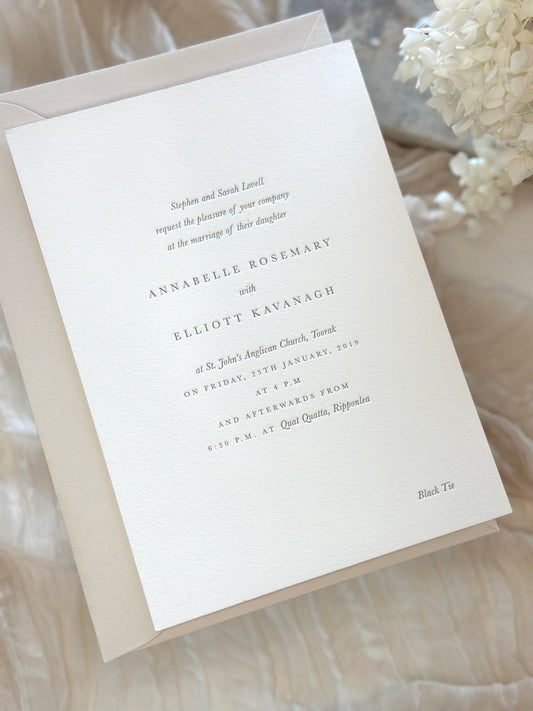 'Annabelle' Wedding Invitation