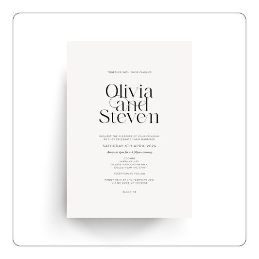 'Olivia' Wedding Invitation