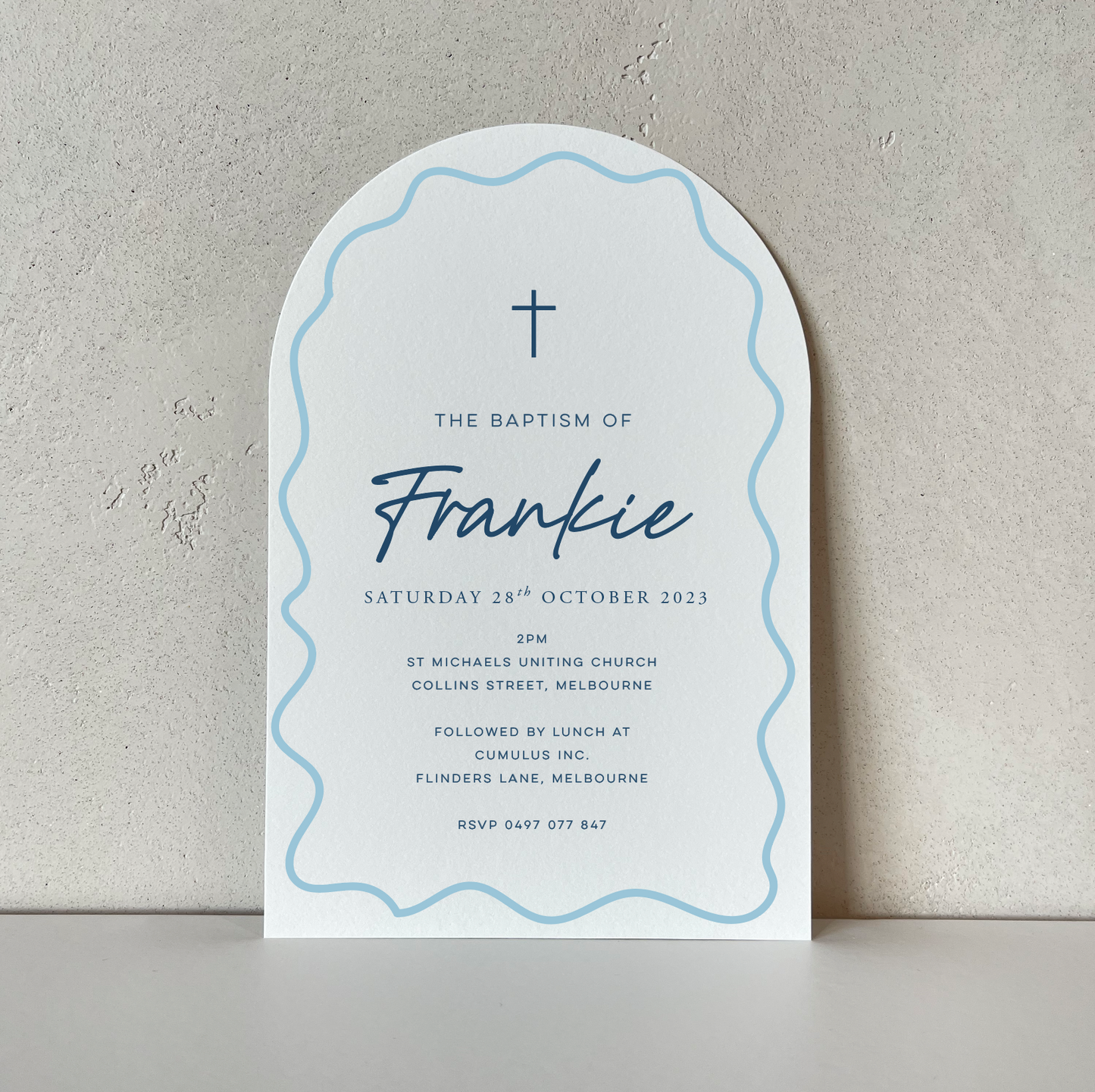 'Frankie' Baptism Invitation