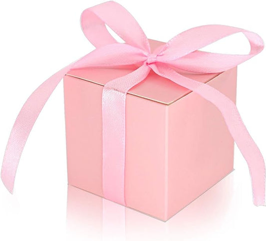 Pink - Flat Pack Favour Box (perfect for sugared Almonds)