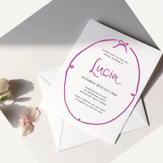 'Lucia' Bridal Shower Invitation