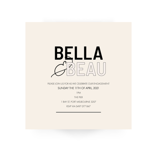 'Bella' Save the Date Invitation