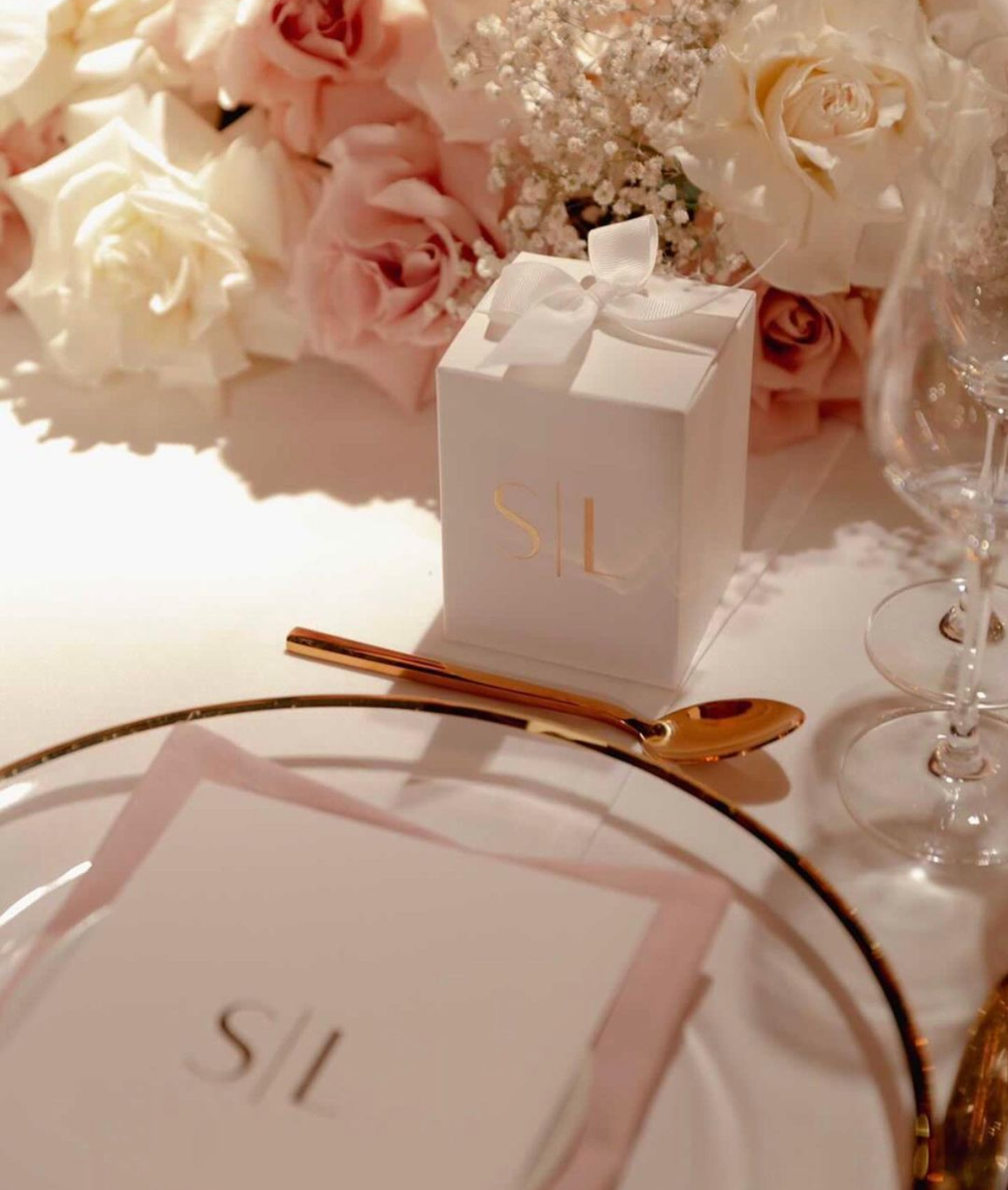 Luxury Wedding Favour Box - with optional candle