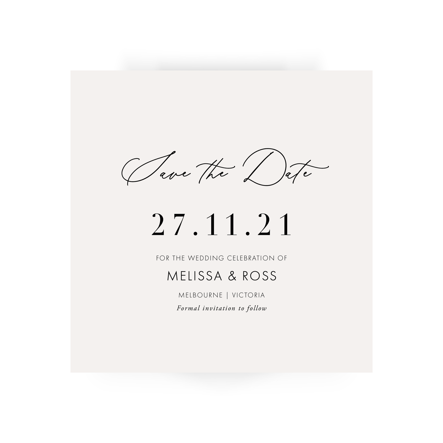 'Melissa' Save the Date Invitation