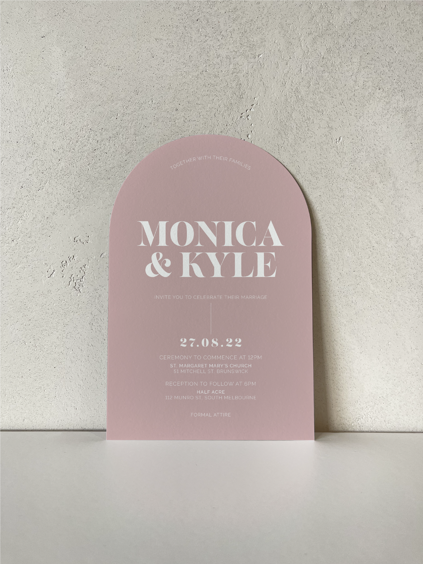 'Monica' Arch Wedding Invitation