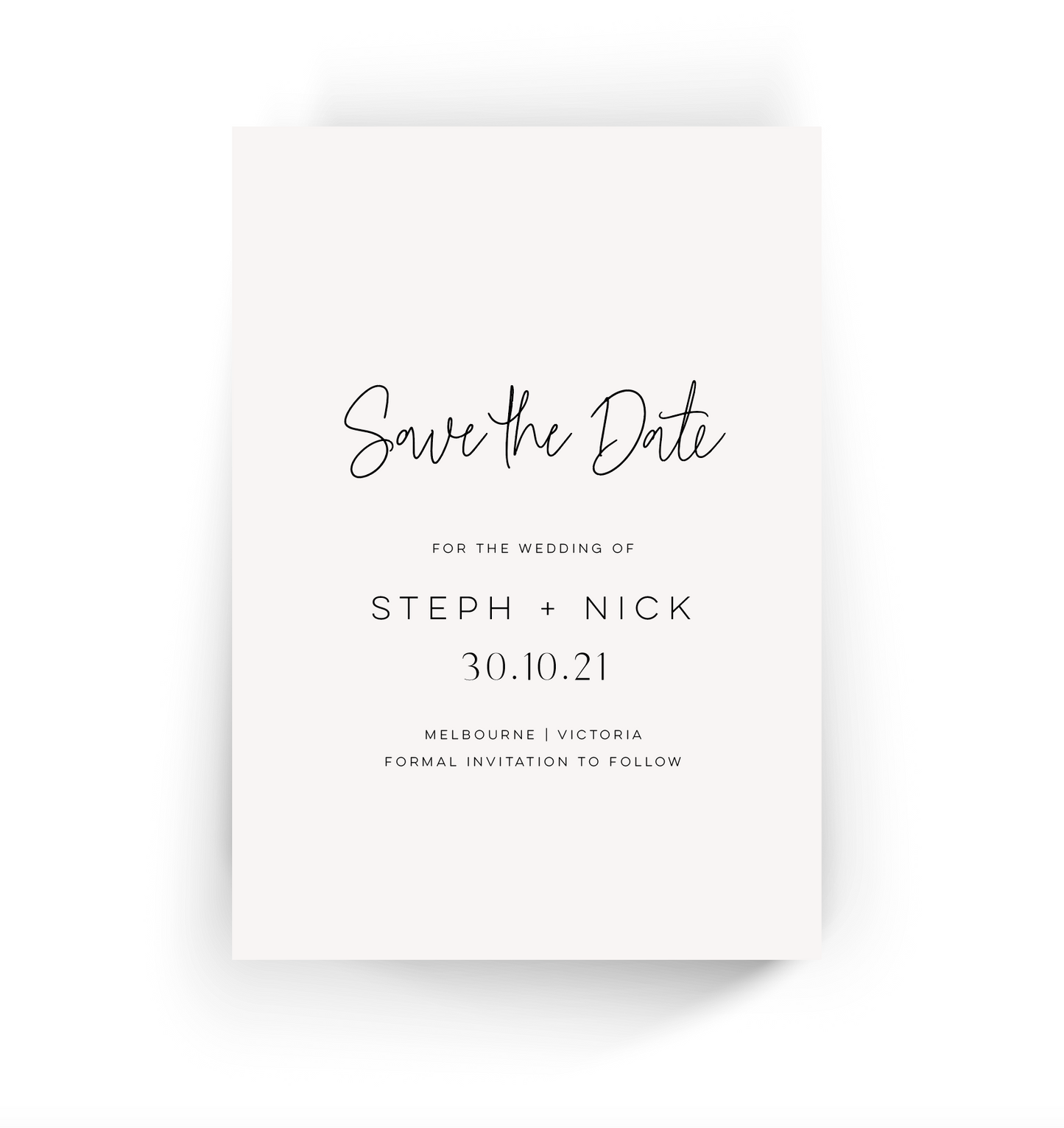 'Steph' Save the Date Invitation