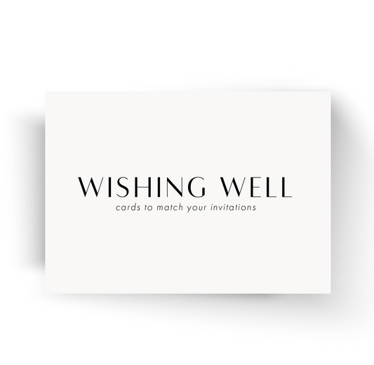 WISHING WELL CARDS to match your invitations