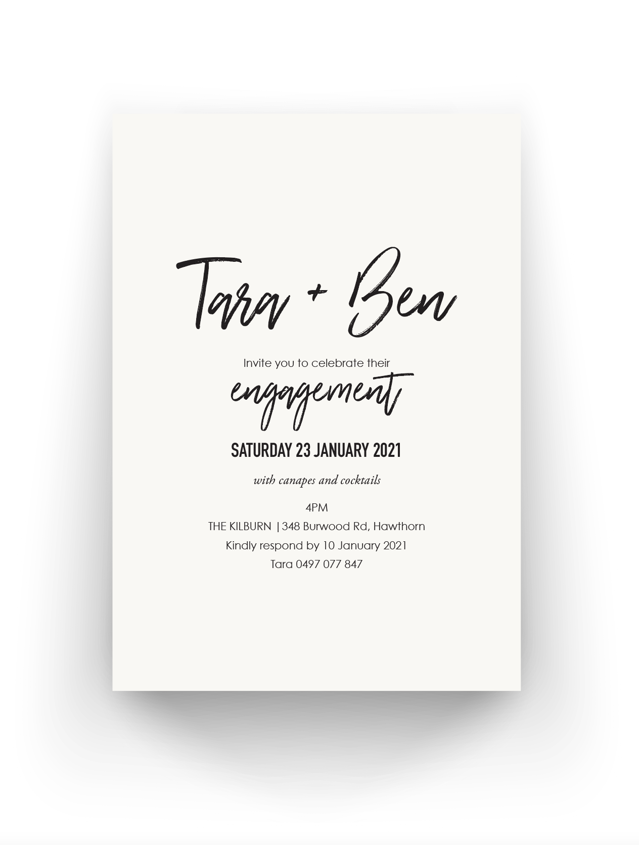 'Tara' Engagement Invitation