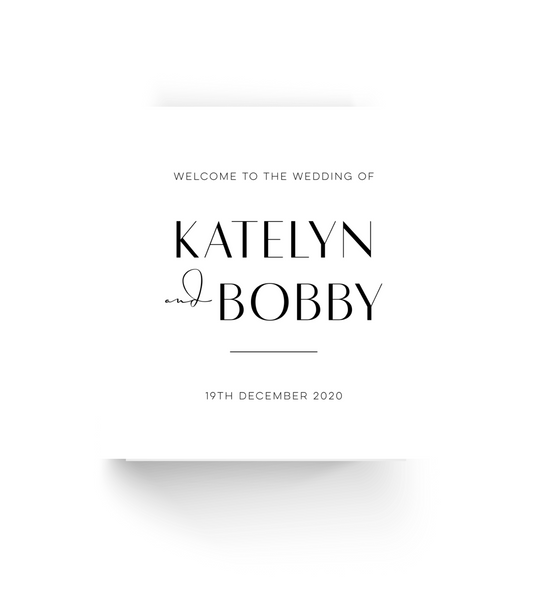 'Katelyn' Welcome Board Square