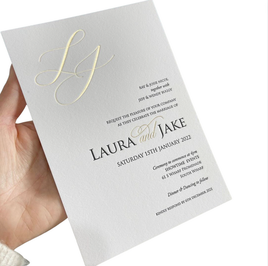 'Laura' Wedding or Engagement Invitation