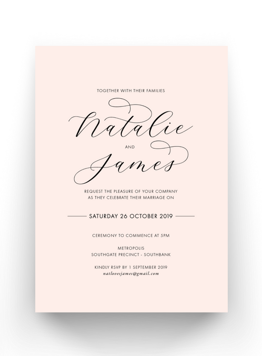 Natalie - Digital Print Wedding Invitation