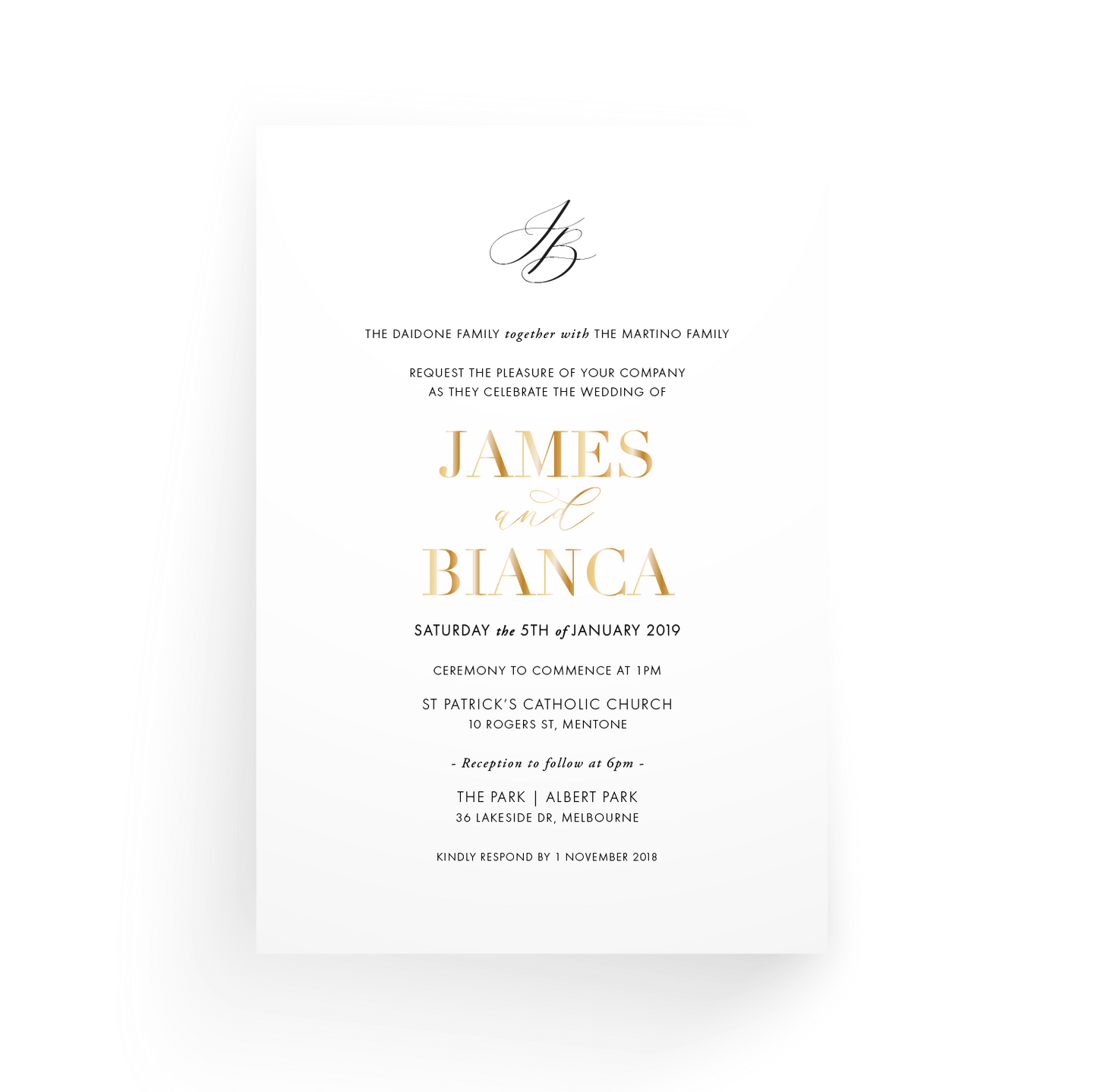 'Jane' Wedding Invitation