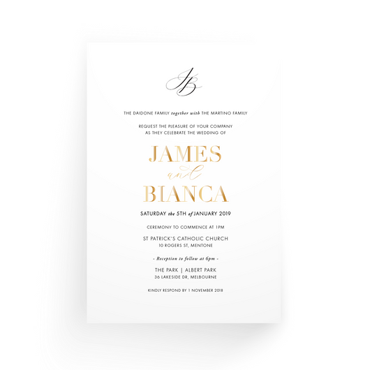 'Jane' Wedding Invitation