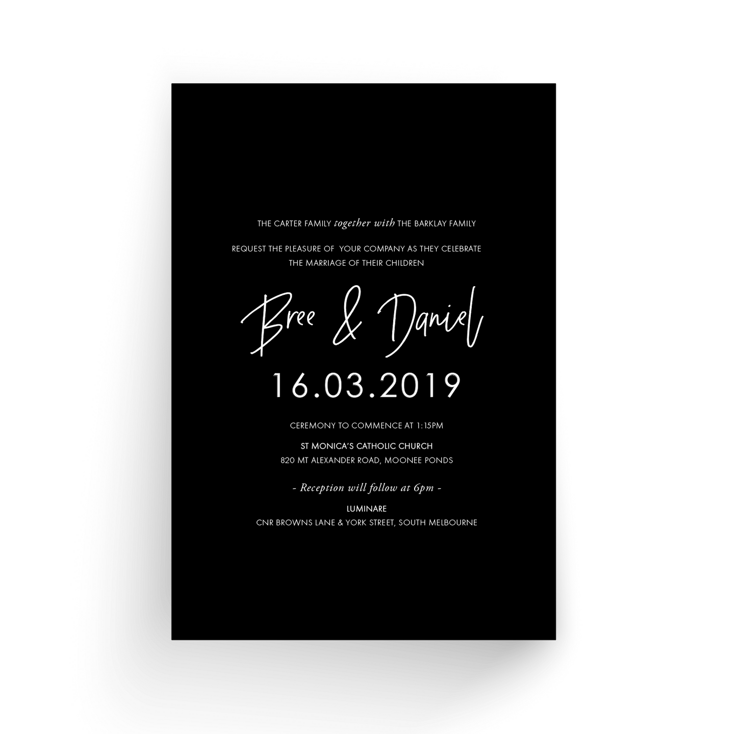 'Bree' Wedding Invitation