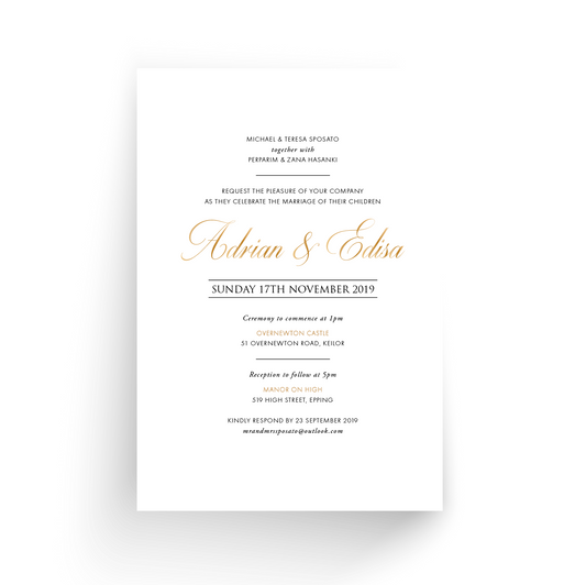'Edisa' Wedding Invitation
