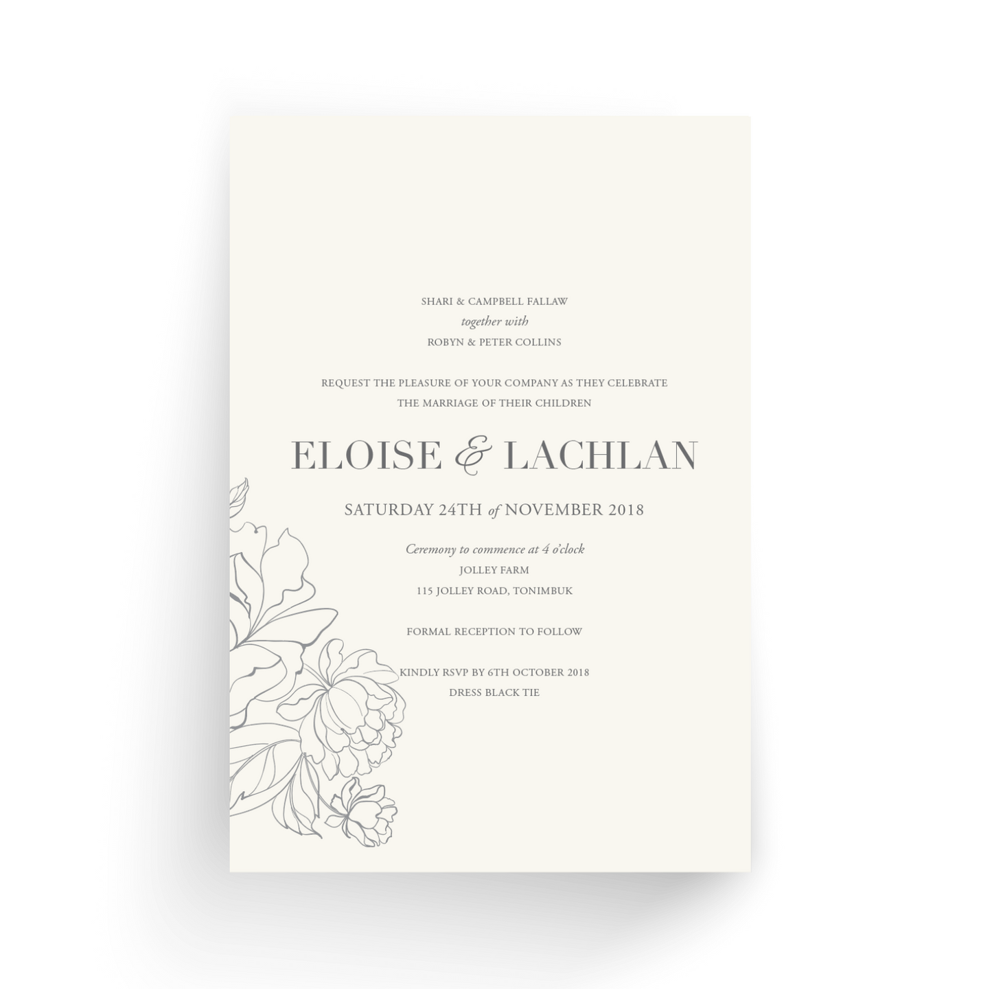 'Eloise' Wedding Invitation