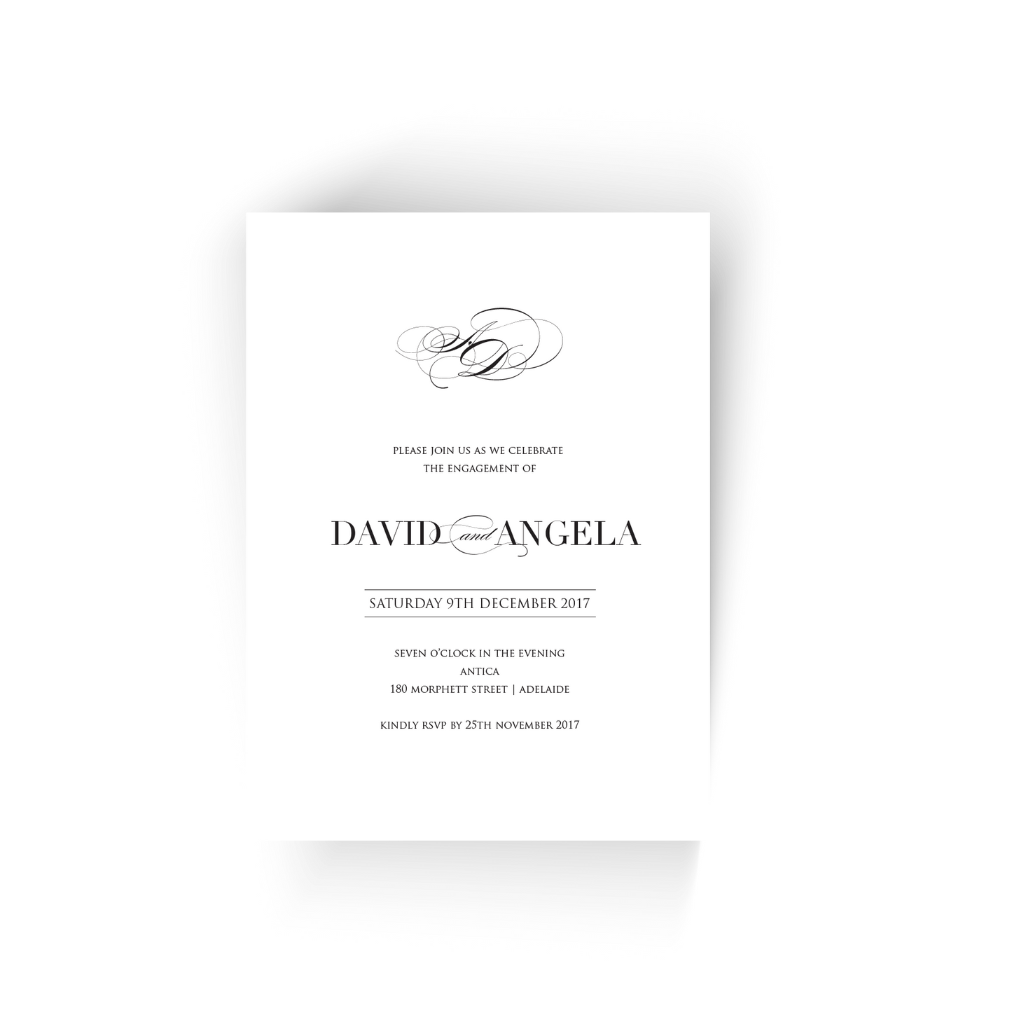 'Angela' Engagement Invitation