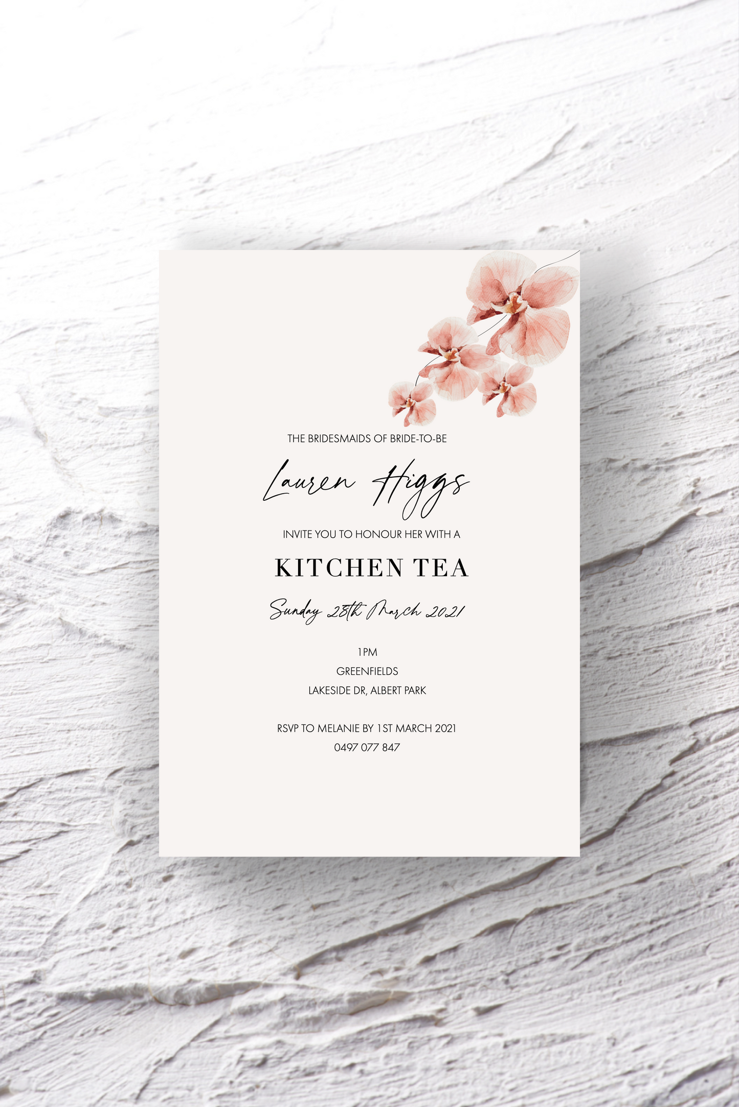 Lauren Kitchen Tea Invitation